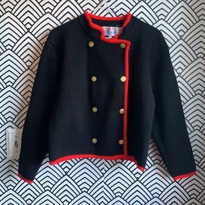 Vintage sweater  black red Pollack Office siren
